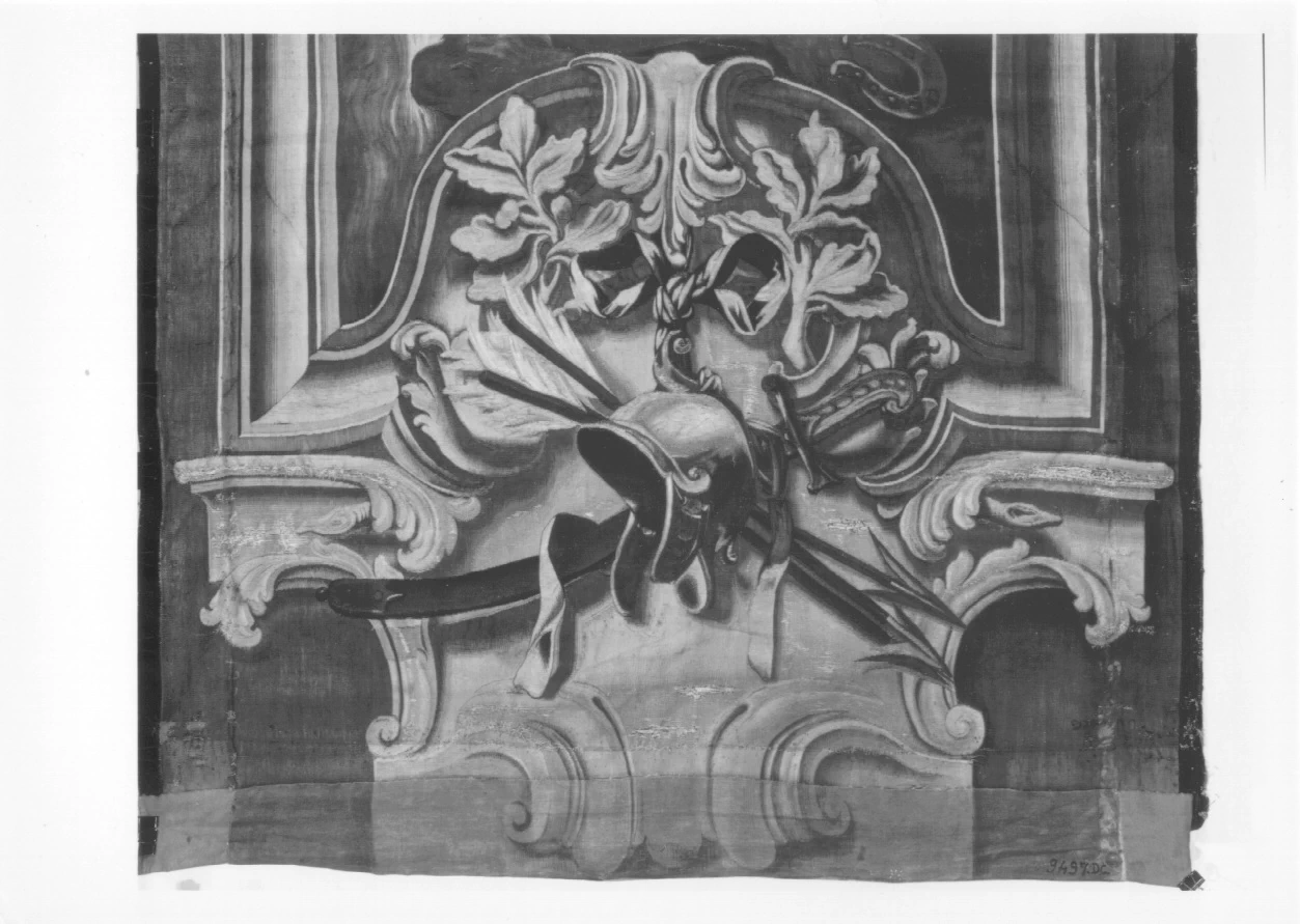 Arazzo - guerriero che uccide il nemico caduto sul cavallo, Musei Reali, Palazzo Reale, Torin